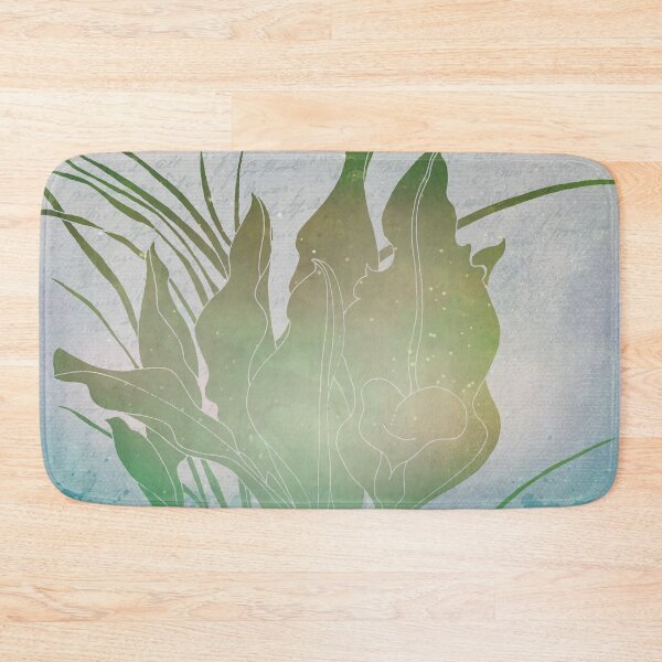 Item preview, Snow Lilies with distressed dark green, orange, light blue, and script background designed and sold by WatersEdgeGal.