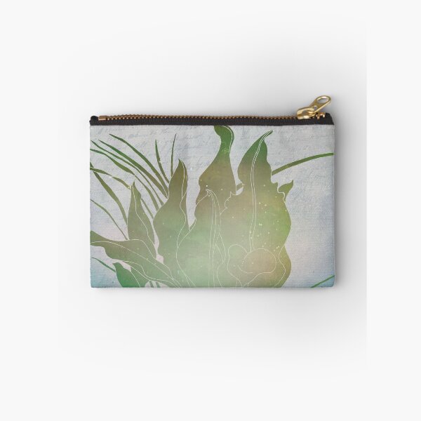 Item preview, Snow Lilies with distressed dark green, orange, light blue, and script background designed and sold by WatersEdgeGal.