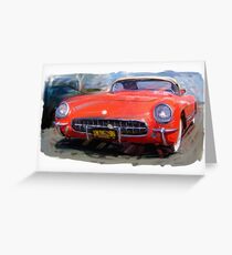 Red 1954 Corvette Greeting Card