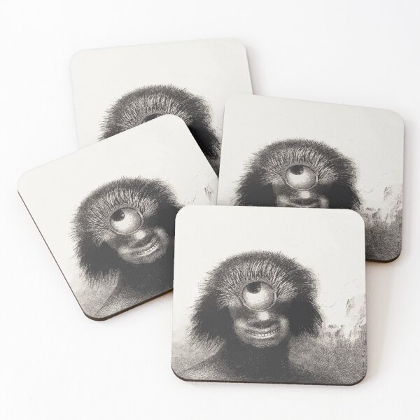 Item preview, The Deformed Polyp Floated on the Shores, a Sort of Smiling and Hideous Cyclops by the Flower (1883) by Odilon Redon designed and sold by digitalvintage.