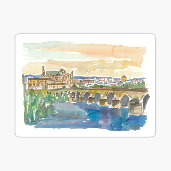 Vista previa del artículo con la obra «Puente y Mezquita de Córdoba en Andalucía, España», diseñado y vendido por artshop77.