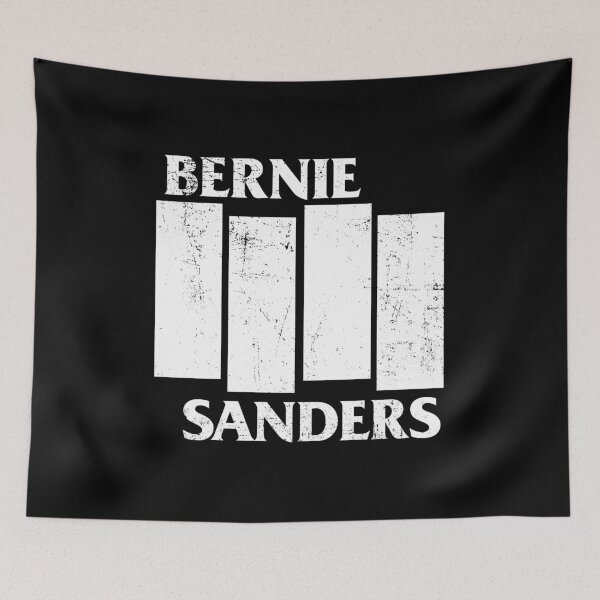 Item preview, Bernie Sanders Black Flag - distressed - worn in designed and sold by Teeter-Totter.