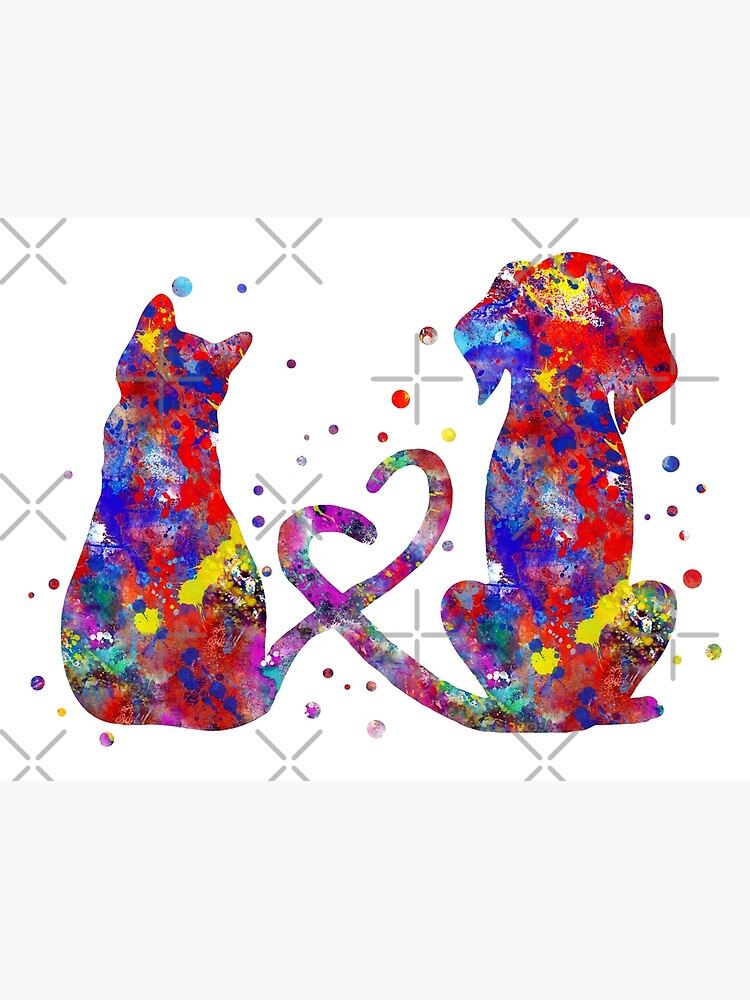 Cat and dog wall hot sale art