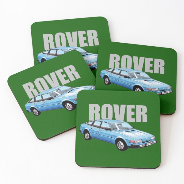 Item preview, Rover SD1 hatchback car illustration with text designed and sold by Retroblast.