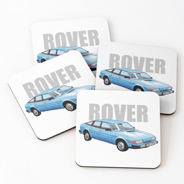 Item preview, Rover SD1 hatchback car illustration with text designed and sold by Retroblast.