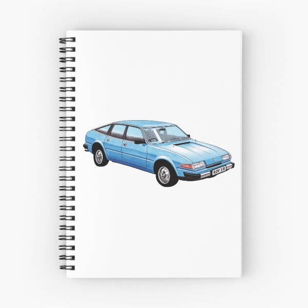 Item preview, Rover SD1 hatchback car illustration in blue designed and sold by Retroblast.