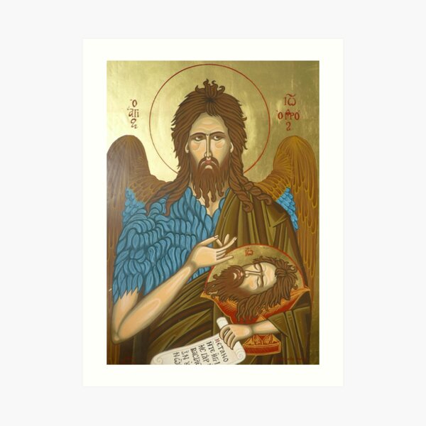 Saint Johannes Greek Icon Art Print