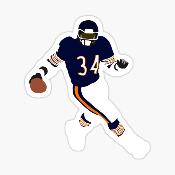 80s Chicago Bears 34 Walter Payton GSH Football NFL T-shirt 