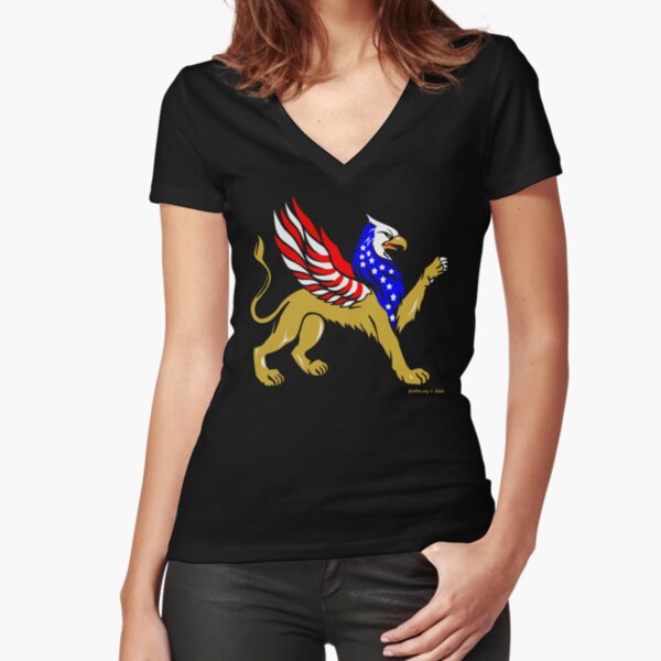 American Griffin Fitted V-Neck T-Shirt