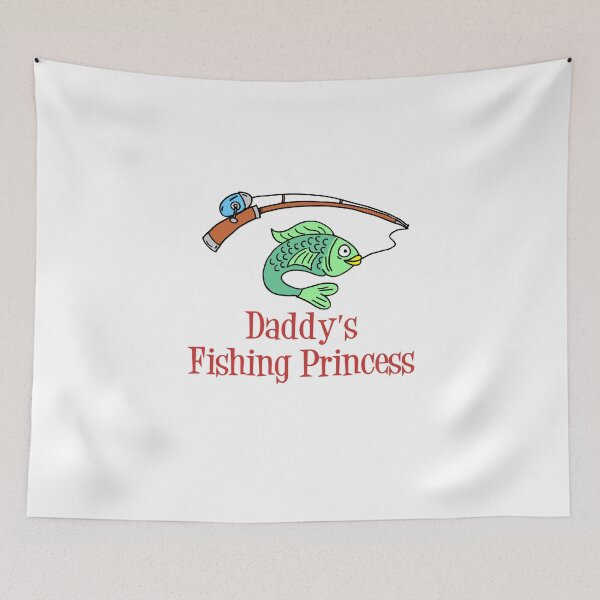 Item preview, Daddy's Fishing Princess Cartoon Fish For Child designed and sold by jaycartoonist.
