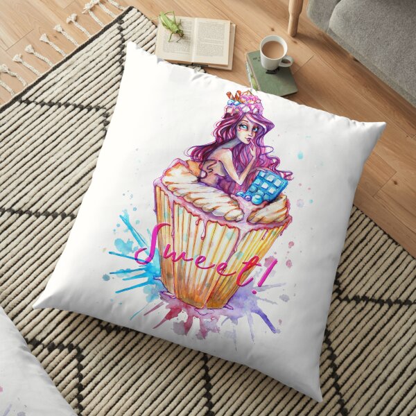 Sweet cupcake girl! Floor Pillow