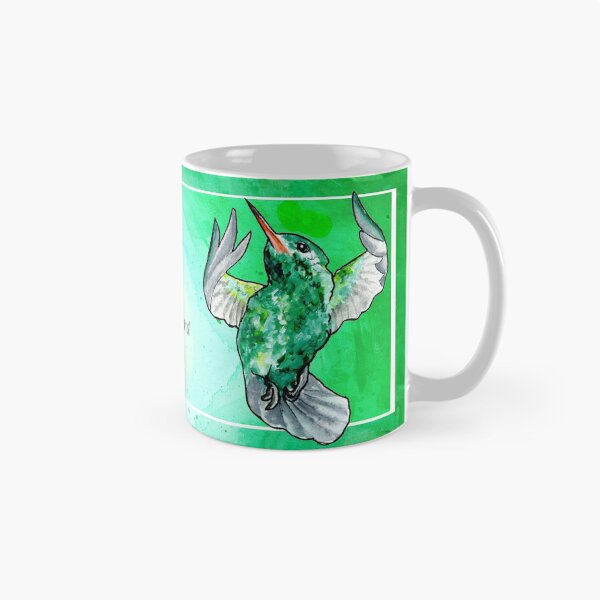Item preview, May Emerald Hummingbird Mug designed and sold by MaryPaintsArt.