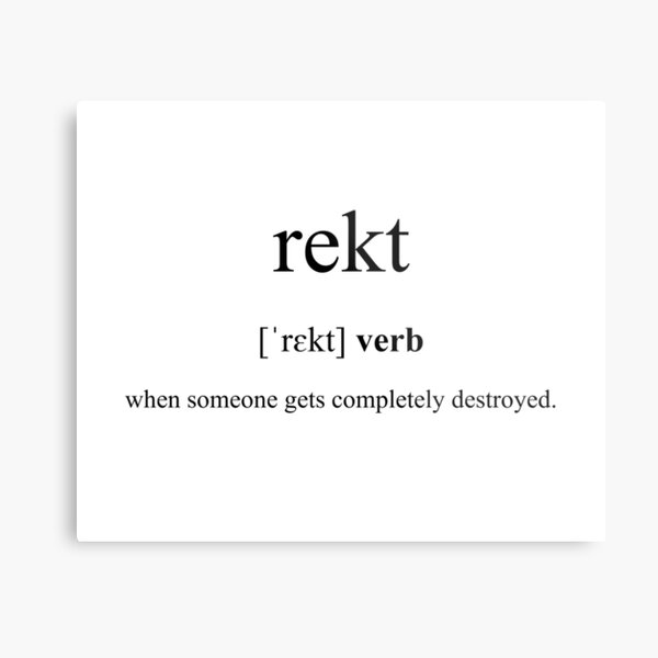 rekt-definition-dictionary-collection-metal-print-for-sale-by