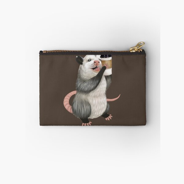 Item preview, Opossum drinking a cup of coffee designed and sold by Mehu.