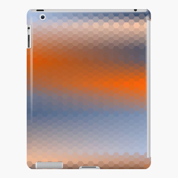 Blue Orange Brown Hexagon Ombre iPad Snap Case