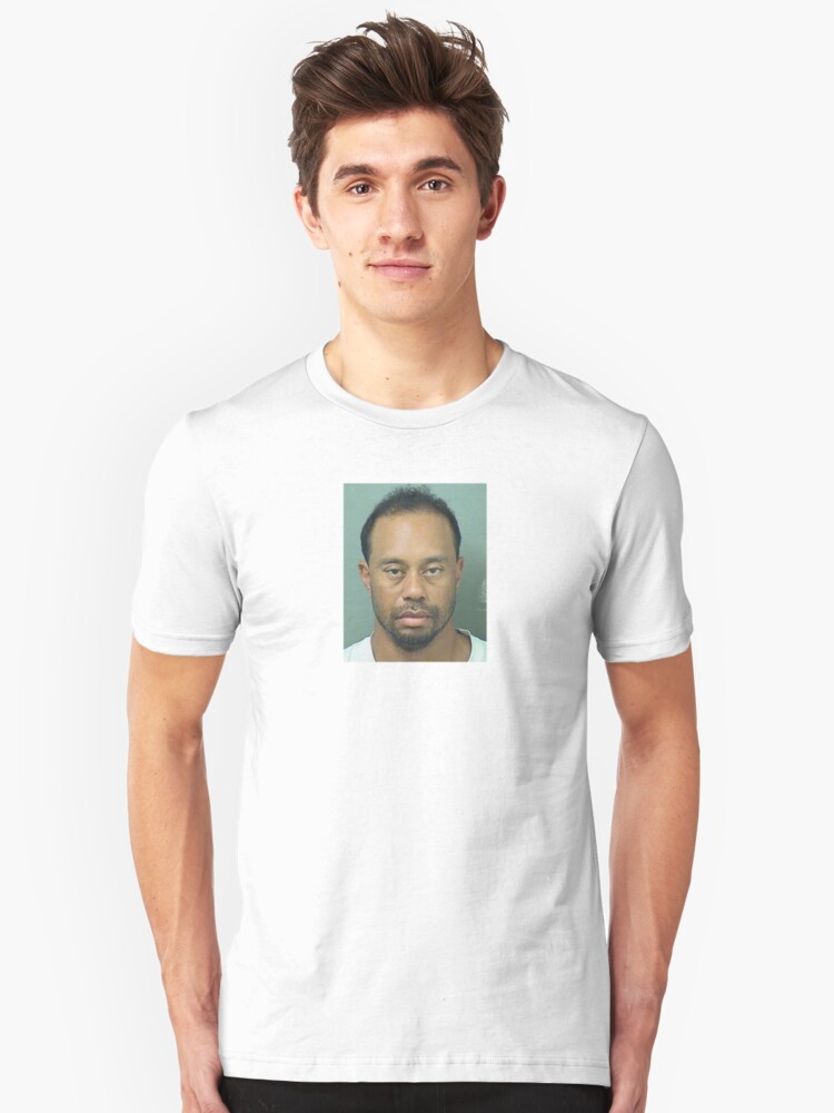 tiger woods t shirt mug shot