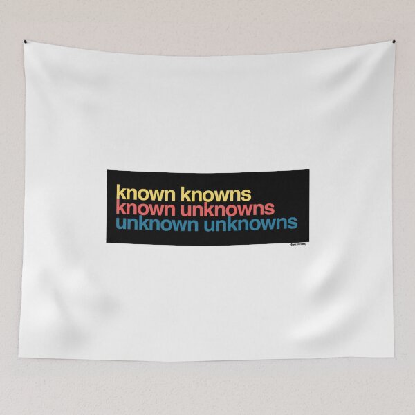 Item preview, Known Knowns Known Unknowns Unknown Unknowns designed and sold by weavernap.