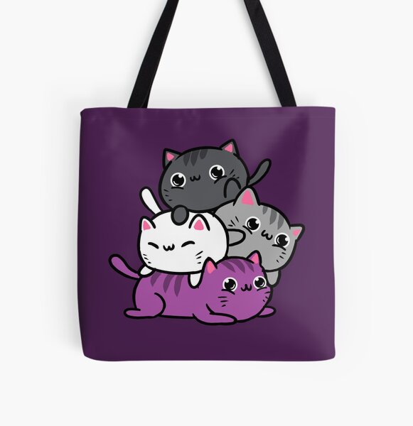 Artikel-Vorschau von Kawaii Cat Pile Asexueller Stolz, designt und verkauft von queerappear.
