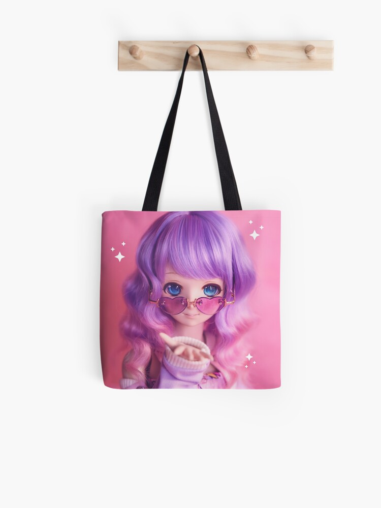 Thumbnail 1 of 2, Tote Bag, Kiss · Melocotón designed and sold by orchiddolls.