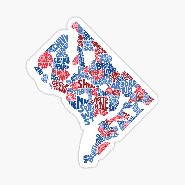 Artikel-Vorschau von Namen von Stadtvierteln in Washington D.C., designt und verkauft von polliadesign.