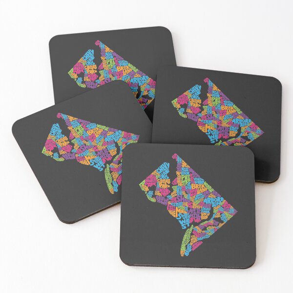Item preview, Washington DC Neighborhood Names Rainbow designed and sold by polliadesign.
