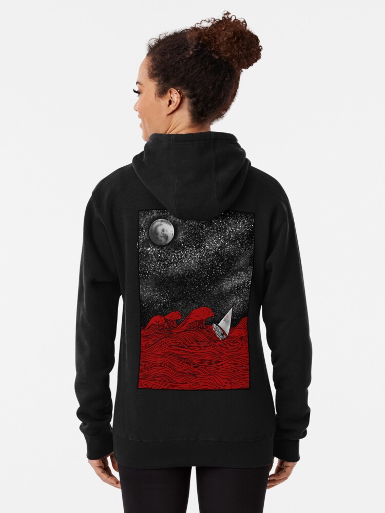 blood red hoodie