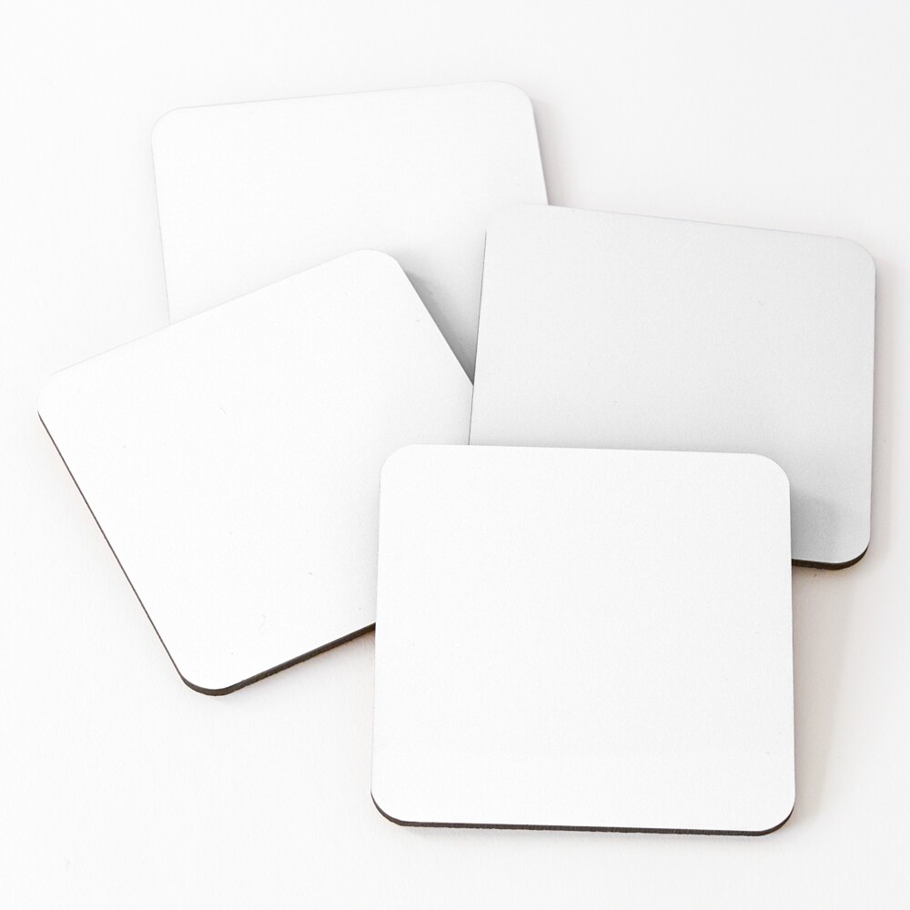 "Plain White" Coasters (Set of 4) for Sale by SheMullet Redbubble