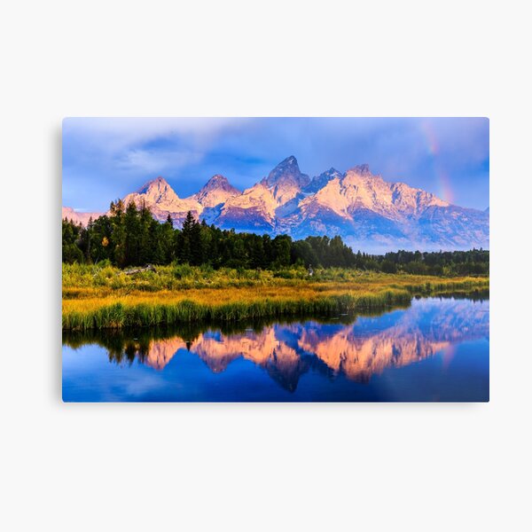 Sunrise Jackson Hole Rainbow Metal Print
