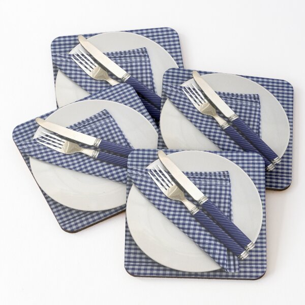 Item preview, Blue gingham table setting designed and sold by pinkal.