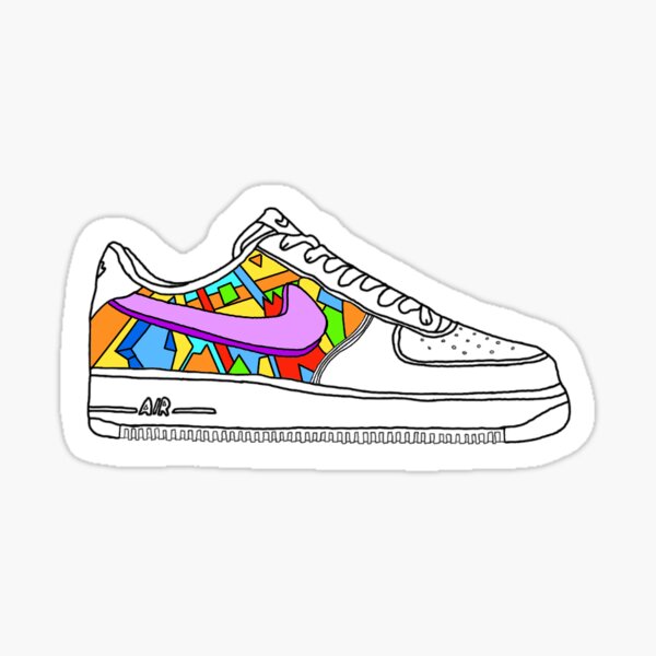 air force 1 with stickers