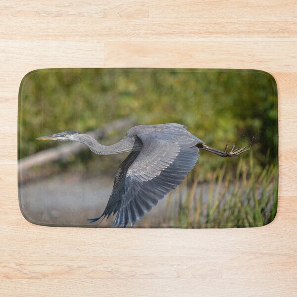 Item preview, Great Blue Heron in flight designed and sold by Simpsonwildlife.