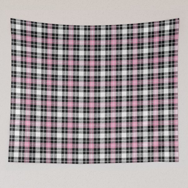 Item preview, Rosa Negro Tartán A cuadros Retro Preppy 80s 90s designed and sold by AugustDesign.