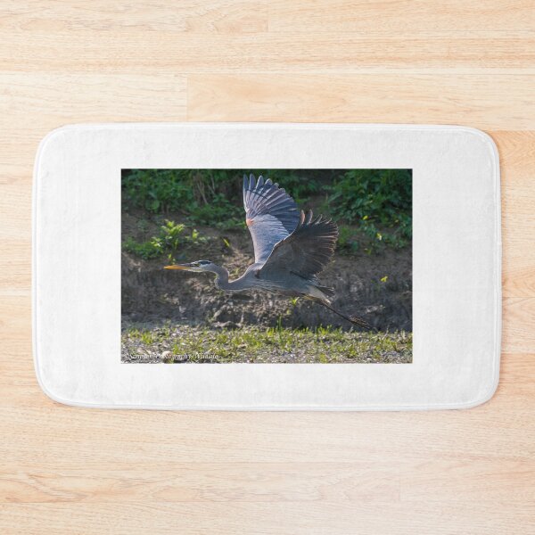 Item preview, Great Blue Heron in flight designed and sold by Simpsonwildlife.