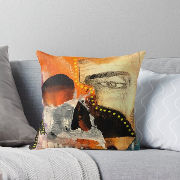 Unknown Portrait {Fractured Man} Throw Pillow