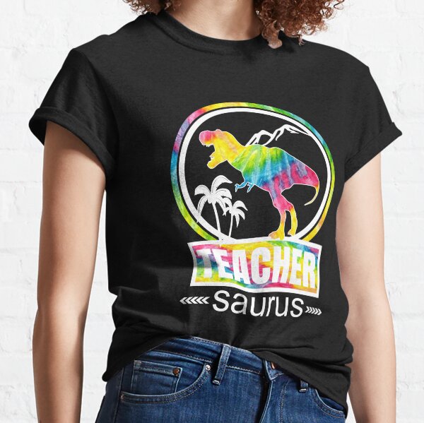 Teachersaurus Dinosaur Funny Teacher School Cute Design Classic T-Shirt