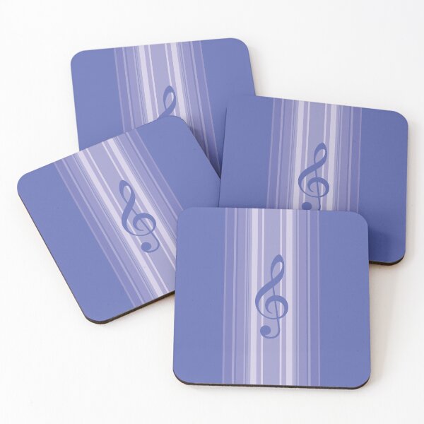 Item preview, Treble Clef Vertical Stripes Violet designed and sold by RetroNeon.