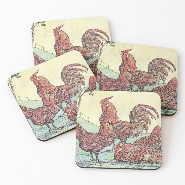 Item preview, Vintage French Chicken and Rooster Illustration designed and sold by FuzzyHoney.