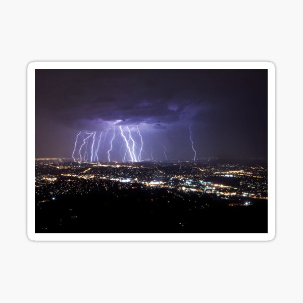 Mt Dandenong Lightning V2 Uncropped. Sticker