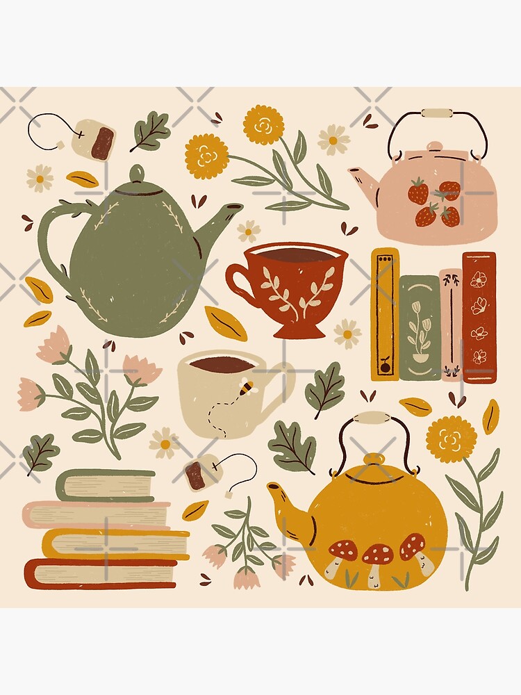 Flowery Books and Tea by ohjessmarie