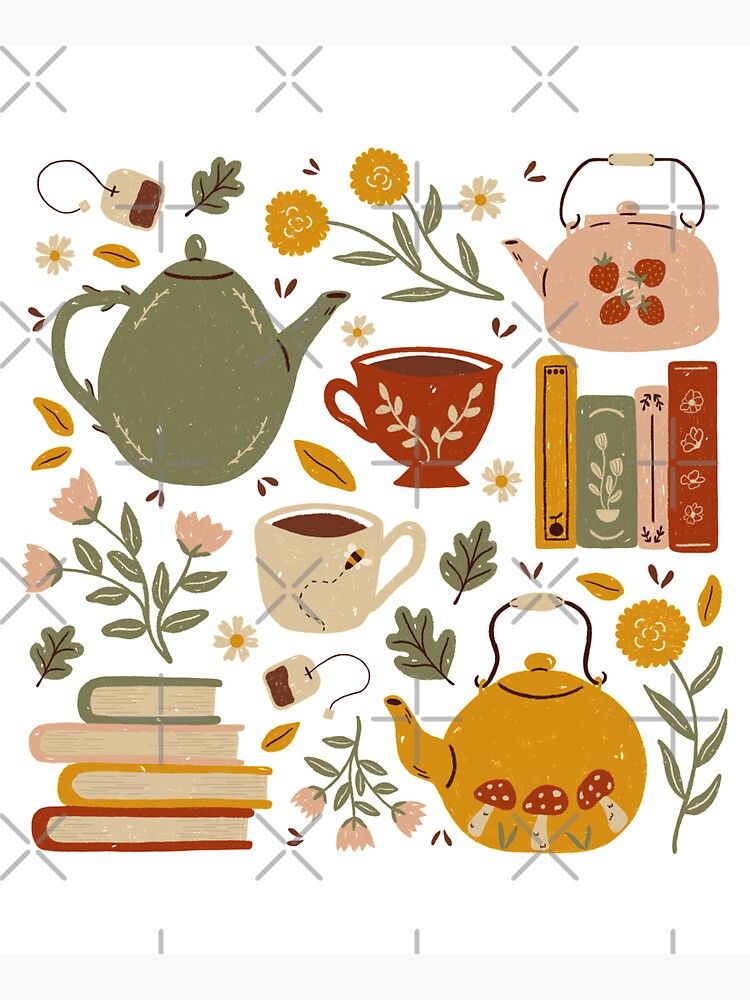 Flowery Books and Tea | Tote Bag