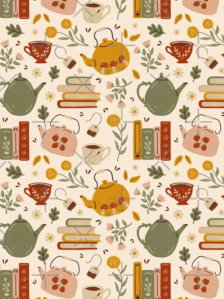 Flowery Books and Tea by ohjessmarie