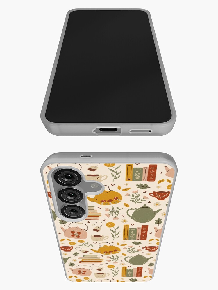 Thumbnail 3 of 4, Samsung Galaxy Phone Case, Flowery Books and Tea designed and sold by ohjessmarie.