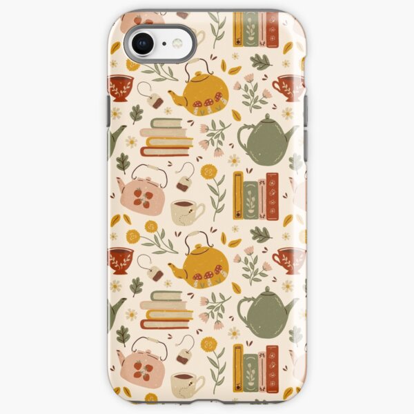 Flowery Books and Tea iPhone Tough Case