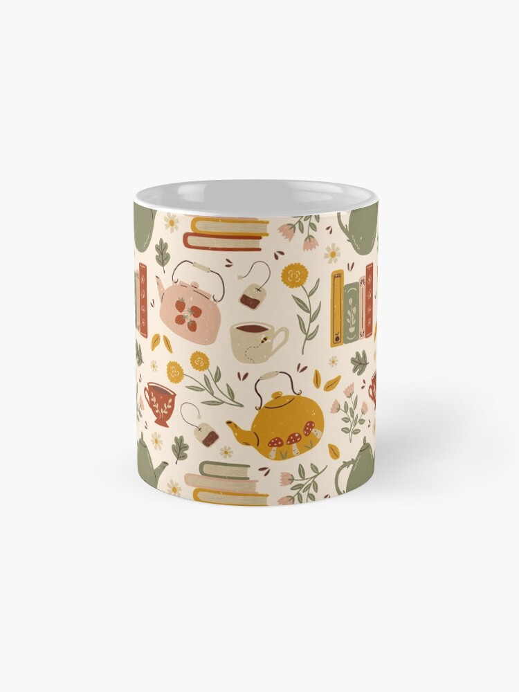 Thumbnail 4 of 6, Coffee Mug, Flowery Books and Tea designed and sold by ohjessmarie.
