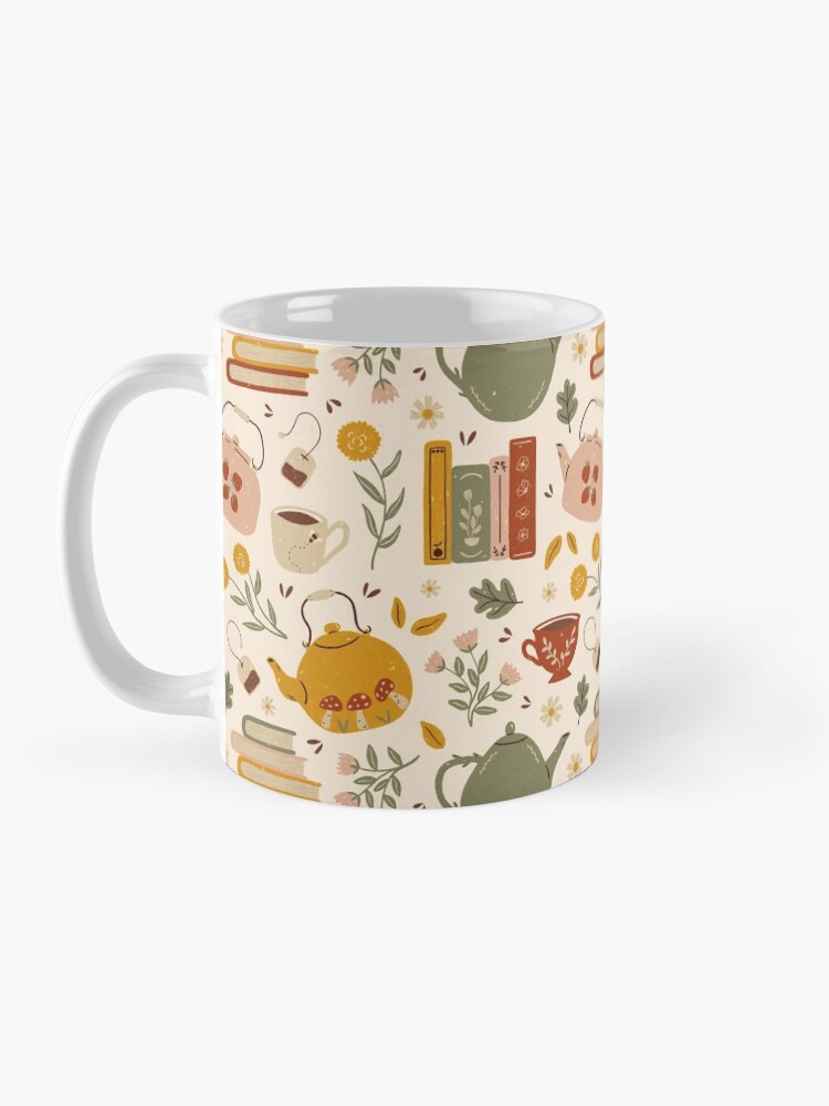 Thumbnail 3 of 6, Coffee Mug, Flowery Books and Tea designed and sold by ohjessmarie.