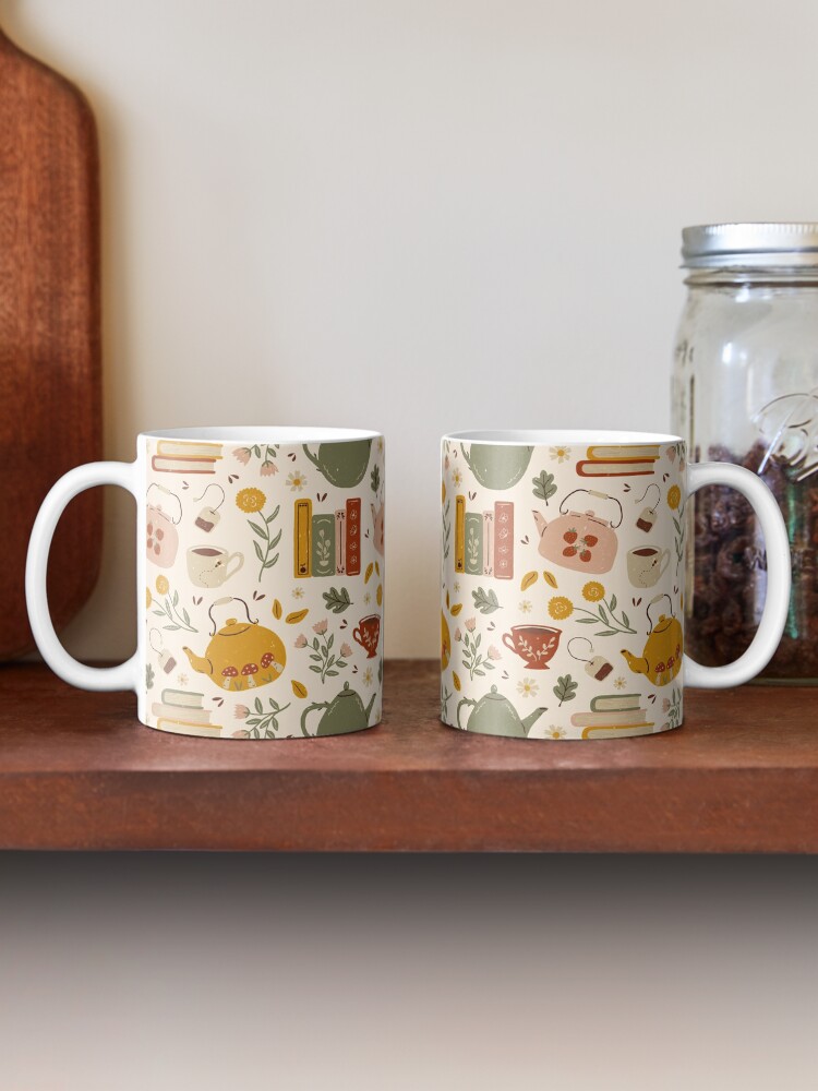 Thumbnail 2 of 6, Coffee Mug, Flowery Books and Tea designed and sold by ohjessmarie.