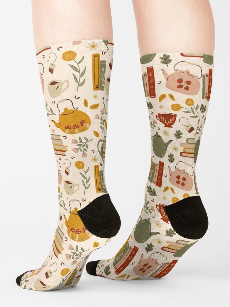 Alternate view of Flowery Books and Tea Socks