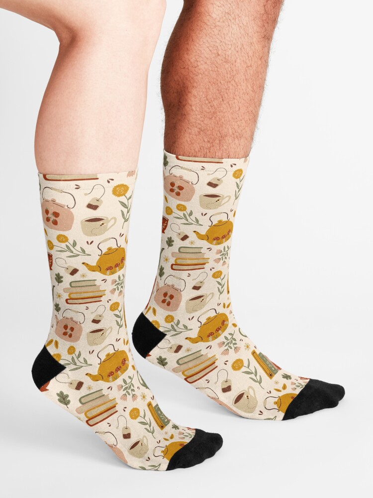 Alternate view of Flowery Books and Tea Socks