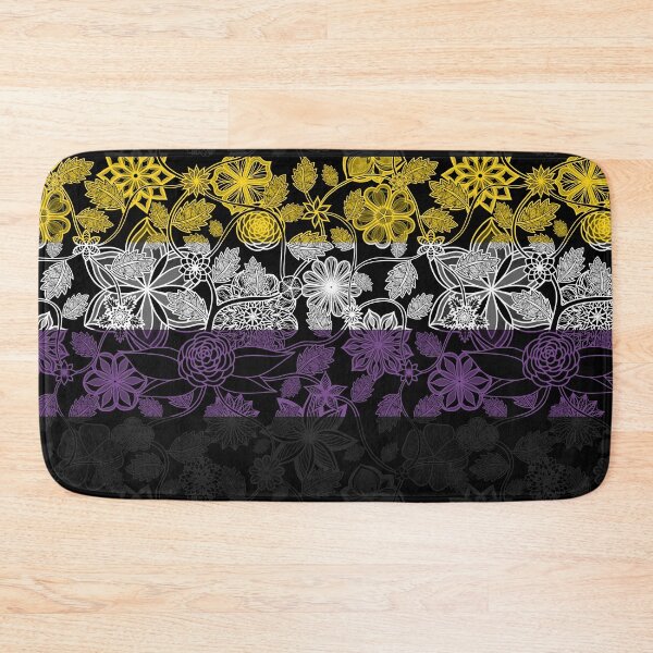 Item preview, Flight Over Flowers of Fantasy - Nonbinary Pride Flag designed and sold by StephOBrien.