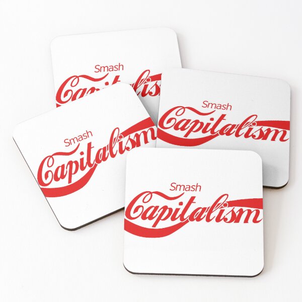Aperçu de l'œuvre Smash Capitalism - Cola Logo créée et vendue par RadicalPrintsByCas.